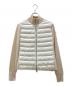 MONCLER（モンクレール）の古着「ダウン切替ジップカーディガン」｜ベージュ×ホワイト
