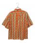 GUCCI (グッチ) 21AW ペイズリーリネンシャツ/半袖総柄シャツ オレンジ×ターコイズブルー サイズ:42：35000円