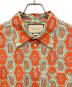 中古・古着 GUCCI (グッチ) 21AW ペイズリーリネンシャツ/半袖総柄シャツ オレンジ×ターコイズブルー サイズ:42：35000円