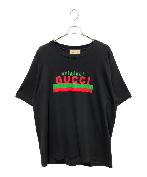GUCCI（グッチ）GUCCI (グッチ) 20SS Original Gucci Print Oversize Tee/オリジナルグッチ プリント オーバーサイズ Tシャツ/シグネチャーロゴカットソー ブラック サイズ:XXLの古着・服飾アイテム
