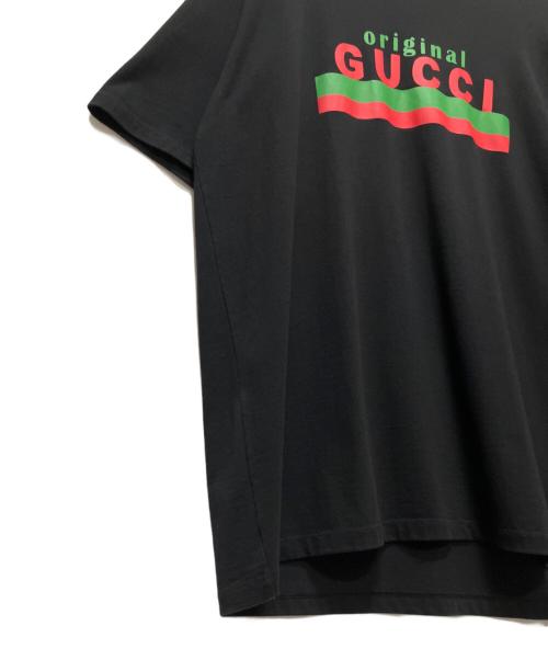 GUCCI（グッチ）GUCCI (グッチ) 20SS Original Gucci Print Oversize Tee/オリジナルグッチ プリント オーバーサイズ Tシャツ/シグネチャーロゴカットソー ブラック サイズ:XXLの古着・服飾アイテム