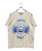 GUCCIグッチ）の古着「20AW ディスクプリントロゴカットソー」｜ホワイト