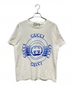 GUCCIグッチ）の古着「20AW ディスクプリントロゴカットソー」｜ホワイト