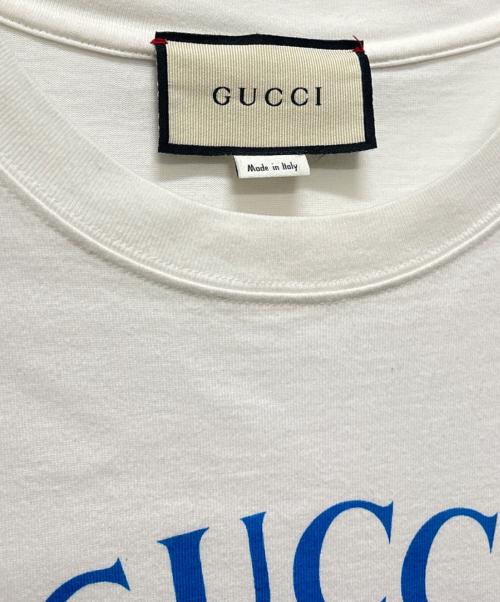 GUCCI（グッチ）GUCCI (グッチ) 	20AW ディスクプリントロゴカットソー ホワイト サイズ:Mの古着・服飾アイテム