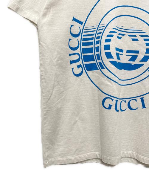 GUCCI（グッチ）GUCCI (グッチ) 20AW ディスクプリントロゴカットソー ホワイト サイズ:Mの古着・服飾アイテム