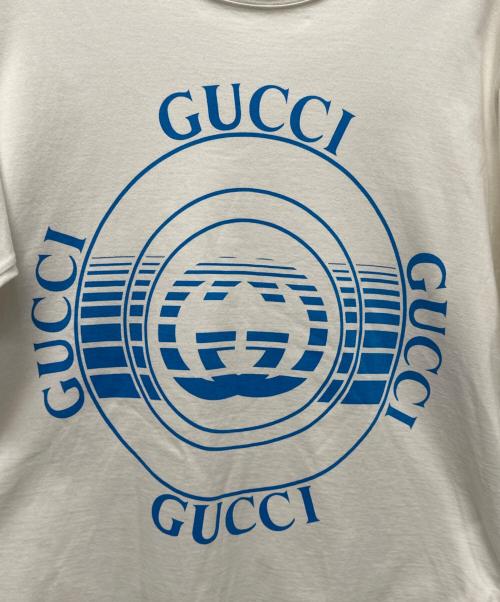 GUCCI（グッチ）GUCCI (グッチ) 20AW ディスクプリントロゴカットソー ホワイト サイズ:Mの古着・服飾アイテム