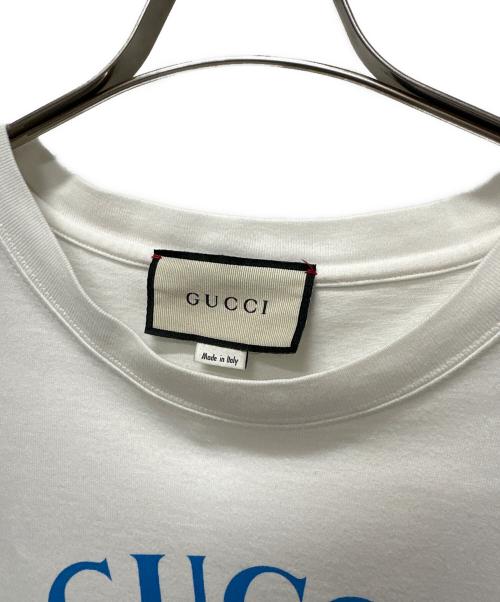GUCCI（グッチ）GUCCI (グッチ) 20AW ディスクプリントロゴカットソー ホワイト サイズ:Mの古着・服飾アイテム