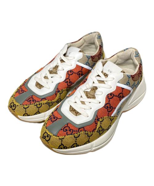 GUCCI（グッチ）GUCCI (グッチ) ライトン GGロゴスニーカー マルチカラー サイズ:6.5の古着・服飾アイテム