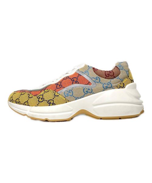 GUCCI（グッチ）GUCCI (グッチ) ライトン GGロゴスニーカー マルチカラー サイズ:6.5の古着・服飾アイテム