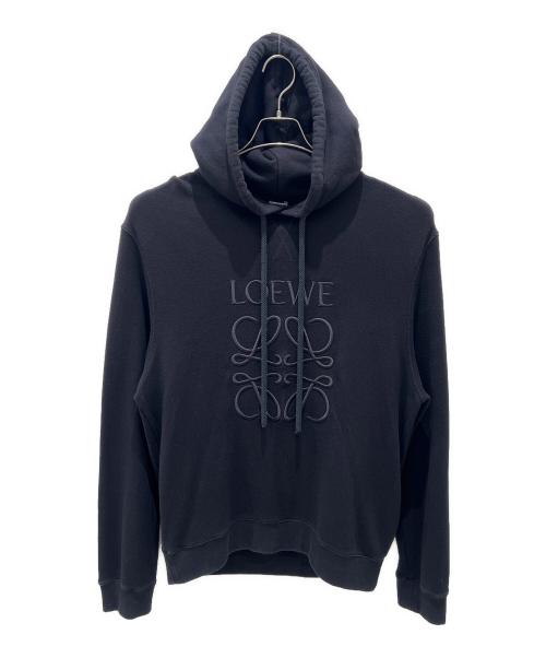 LOEWE（ロエベ）LOEWE (ロエベ) アナグラム刺繍パーカー ブラック サイズ:Mの古着・服飾アイテム