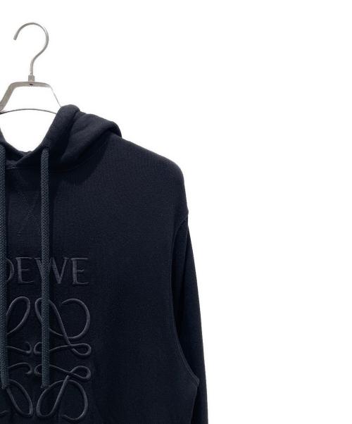 LOEWE（ロエベ）LOEWE (ロエベ) アナグラム刺繍パーカー ブラック サイズ:Mの古着・服飾アイテム