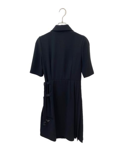 PRADA（プラダ）PRADA (プラダ) プリーツワンピース ブラック サイズ:38の古着・服飾アイテム