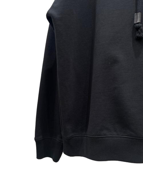 LOEWE（ロエベ）LOEWE (ロエベ) アナグラム レザーパッチポケット フーディ ブラック サイズ:XSの古着・服飾アイテム