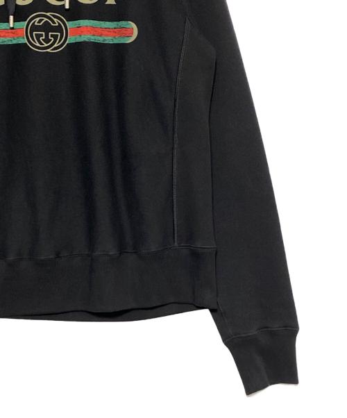 GUCCI（グッチ）GUCCI (グッチ) ロゴパーカー ブラック サイズ:Sの古着・服飾アイテム