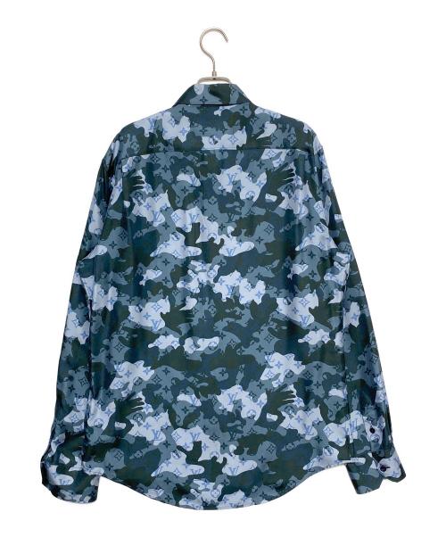 LOUIS VUITTON（ルイ ヴィトン）LOUIS VUITTON (ルイ ヴィトン) カモフラージュシャツ ブルー サイズ:Lの古着・服飾アイテム
