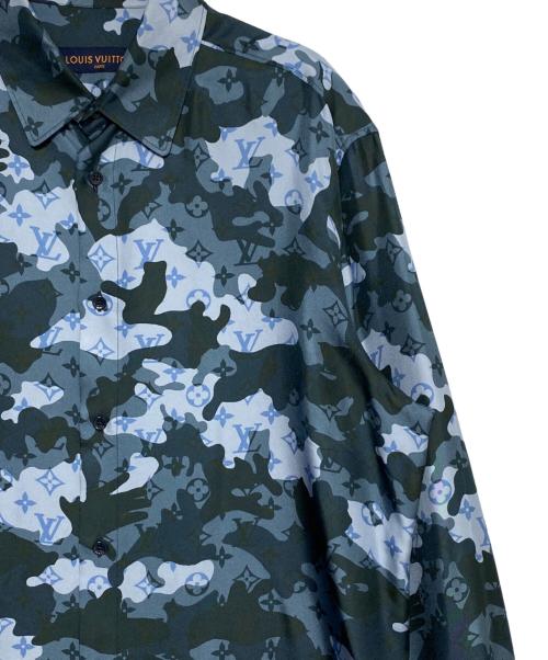 LOUIS VUITTON（ルイ ヴィトン）LOUIS VUITTON (ルイ ヴィトン) カモフラージュシャツ ブルー サイズ:Lの古着・服飾アイテム