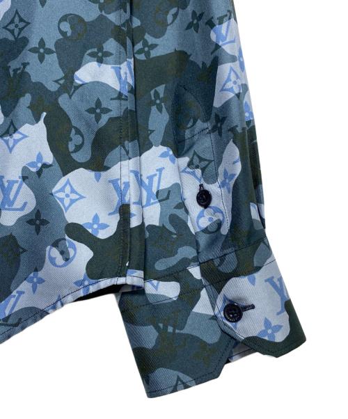LOUIS VUITTON（ルイ ヴィトン）LOUIS VUITTON (ルイ ヴィトン) カモフラージュシャツ ブルー サイズ:Lの古着・服飾アイテム