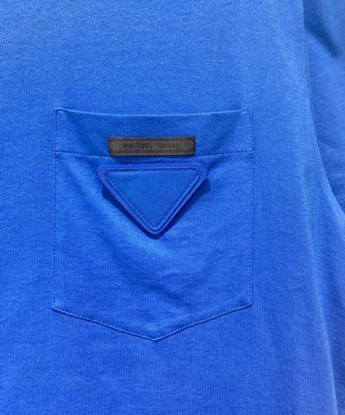 PRADA（プラダ）PRADA (プラダ) トライアングルロゴポケットTシャツ ブルー サイズ:Mの古着・服飾アイテム