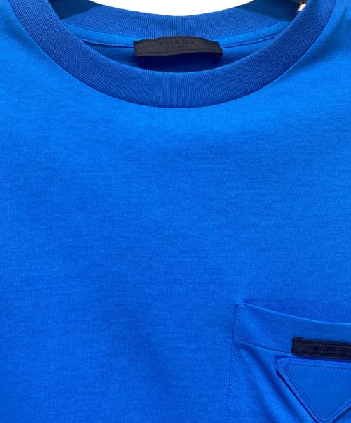 PRADA（プラダ）PRADA (プラダ) トライアングルロゴポケットTシャツ ブルー サイズ:Mの古着・服飾アイテム