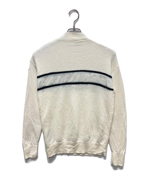 MONCLER（モンクレール）MONCLER (モンクレール) フロントロゴウールニット ホワイト サイズ:Sの古着・服飾アイテム