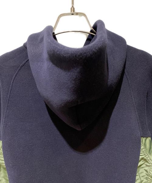 sacai（サカイ）sacai (サカイ) 切替ジップパーカー ネイビー×カーキ サイズ:1の古着・服飾アイテム