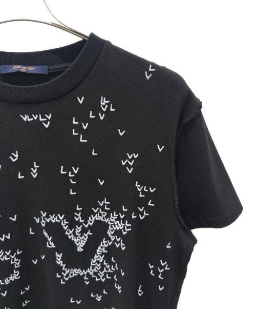 LOUIS VUITTON（ルイ ヴィトン）LOUIS VUITTON (ルイ ヴィトン) LVスプレッドエンブロイダリーTシャツ ブラック サイズ:Sの古着・服飾アイテム