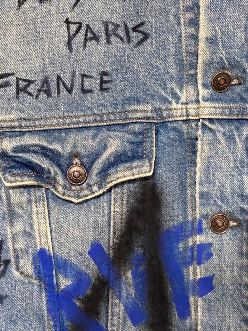 BALENCIAGA（バレンシアガ）BALENCIAGA (バレンシアガ) GRAPHIC DENIM JACKET インディゴ サイズ:48の古着・服飾アイテム