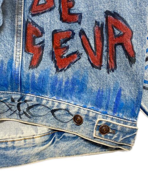 BALENCIAGA（バレンシアガ）BALENCIAGA (バレンシアガ) GRAPHIC DENIM JACKET インディゴ サイズ:48の古着・服飾アイテム