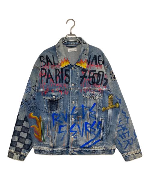 BALENCIAGA（バレンシアガ）BALENCIAGA (バレンシアガ) OVERSIZED DENIM JACKET インディゴ サイズ:38の古着・服飾アイテム