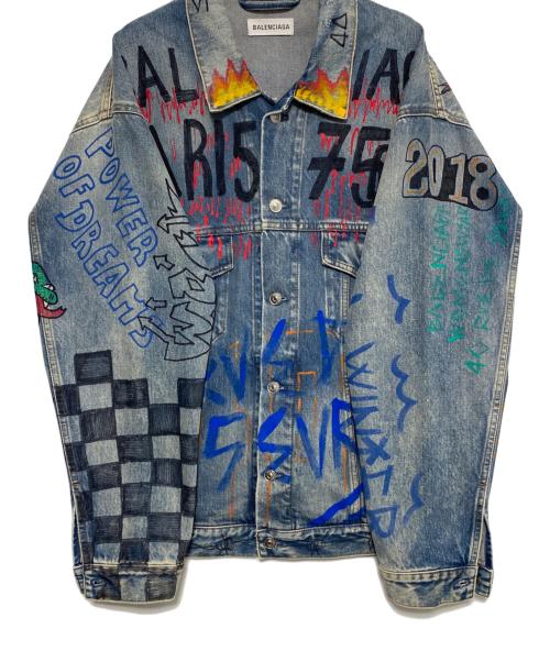 BALENCIAGA（バレンシアガ）BALENCIAGA (バレンシアガ) OVERSIZED DENIM JACKET インディゴ サイズ:38の古着・服飾アイテム