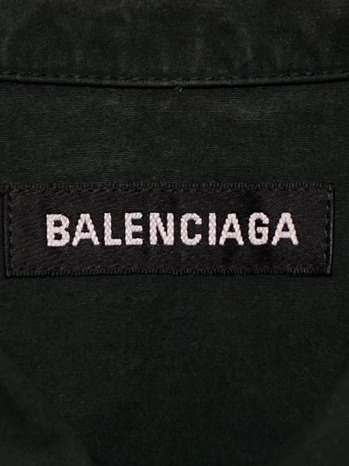 BALENCIAGA（バレンシアガ）BALENCIAGA (バレンシアガ) バックロゴオーバーサイズシャツ グリーン サイズ:37の古着・服飾アイテム