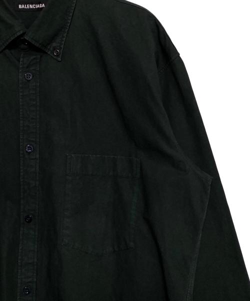BALENCIAGA（バレンシアガ）BALENCIAGA (バレンシアガ) バックロゴオーバーサイズシャツ グリーン サイズ:37の古着・服飾アイテム