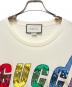 中古・古着 GUCCI (グッチ) Blade Sequin Logo T-ShirtスパンコールブレードロゴTシャツ アイボリー サイズ:M：32000円