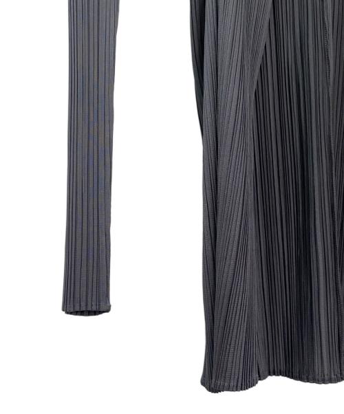 PLEATS PLEASE（プリーツプリーズ）PLEATS PLEASE (プリーツプリーズ) プリーツカーディガン グレー サイズ:3の古着・服飾アイテム