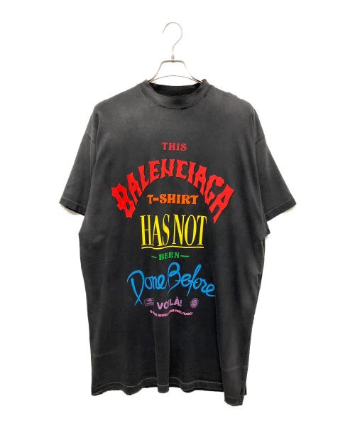 BALENCIAGA（バレンシアガ）BALENCIAGA (バレンシアガ) 24AW Not Been Done T-Shirt/フロントマルチカラープリント半袖T ブラック サイズ:Lの古着・服飾アイテム