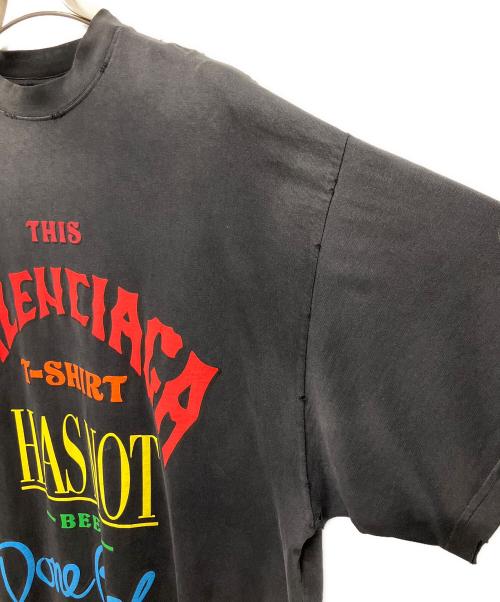 BALENCIAGA（バレンシアガ）BALENCIAGA (バレンシアガ) 24AW Not Been Done T-Shirt/フロントマルチカラープリント半袖T ブラック サイズ:Lの古着・服飾アイテム