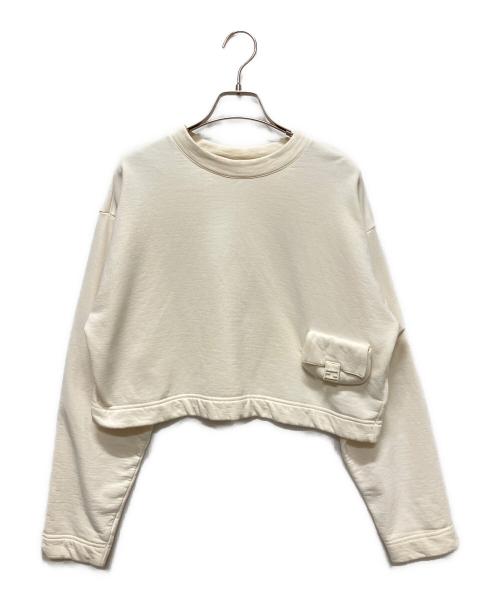 FENDI（フェンディ）FENDI (フェンディ) バケット ポケット  クロップド スウェット プルオーバー ホワイト サイズ:XSの古着・服飾アイテム