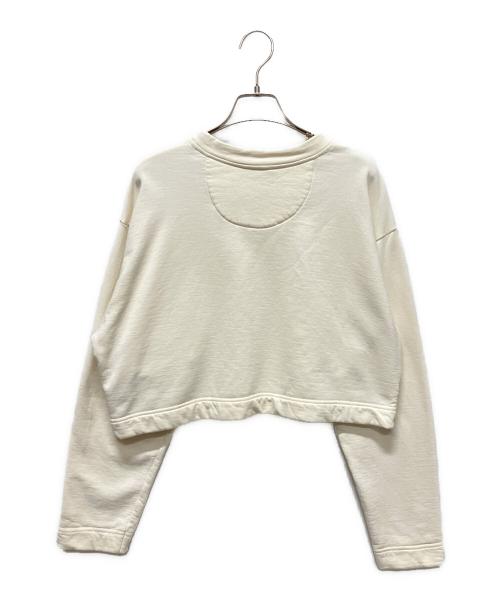 FENDI（フェンディ）FENDI (フェンディ) バケット ポケット  クロップド スウェット プルオーバー ホワイト サイズ:XSの古着・服飾アイテム