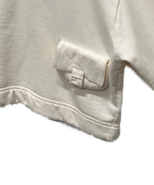 FENDI（フェンディ）FENDI (フェンディ) バケット ポケット  クロップド スウェット プルオーバー ホワイト サイズ:XSの古着・服飾アイテム