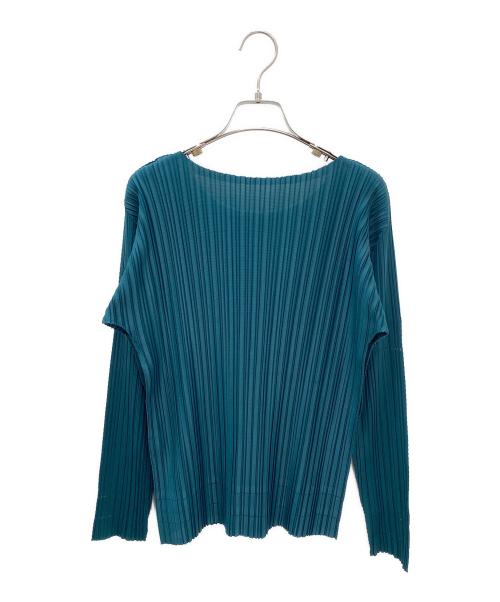 PLEATS PLEASE（プリーツプリーズ）PLEATS PLEASE (プリーツプリーズ) プリーツカットソー グリーン サイズ:3の古着・服飾アイテム