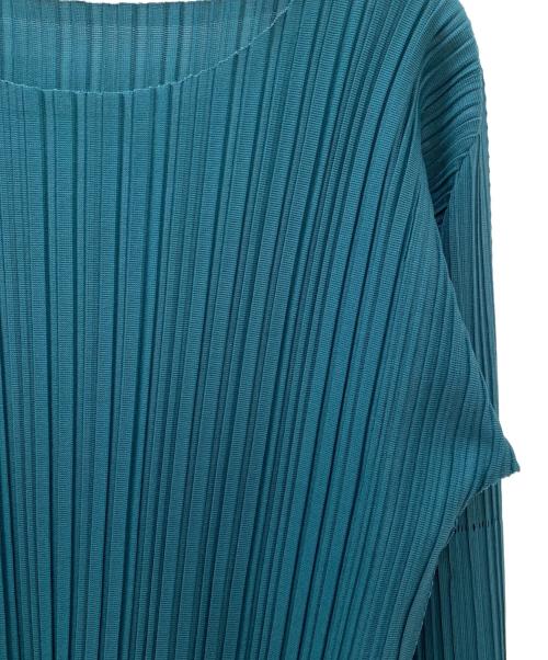 PLEATS PLEASE（プリーツプリーズ）PLEATS PLEASE (プリーツプリーズ) プリーツカットソー グリーン サイズ:3の古着・服飾アイテム