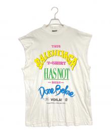 BALENCIAGA（バレンシアガ）の古着「ノースリーブカットソー」｜ホワイト