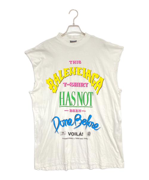 BALENCIAGA（バレンシアガ）BALENCIAGA (バレンシアガ) ノースリーブカットソー ホワイト サイズ:1の古着・服飾アイテム