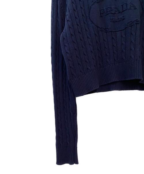 PRADA（プラダ）PRADA (プラダ) ロゴニット ネイビー サイズ:40の古着・服飾アイテム