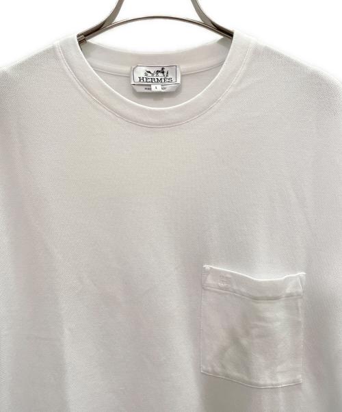 HERMES（エルメス）HERMES (エルメス) 鹿の子 カットソー ホワイト サイズ:Sの古着・服飾アイテム