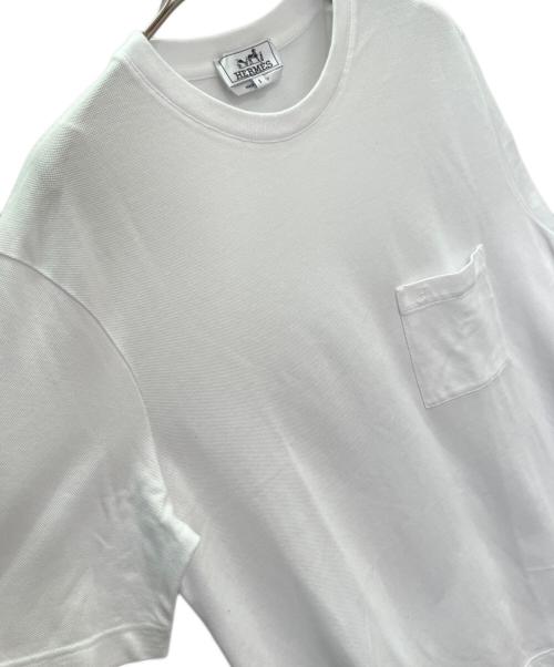 HERMES（エルメス）HERMES (エルメス) 鹿の子 カットソー ホワイト サイズ:Sの古着・服飾アイテム