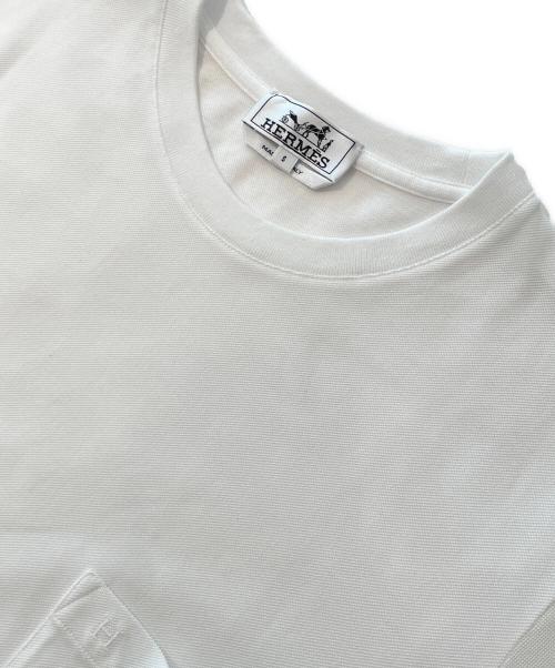 HERMES（エルメス）HERMES (エルメス) 鹿の子 カットソー ホワイト サイズ:Sの古着・服飾アイテム