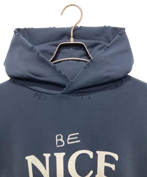 BALENCIAGA（バレンシアガ）BALENCIAGA (バレンシアガ) BE NICE ロゴパーカー ネイビー サイズ:2の古着・服飾アイテム
