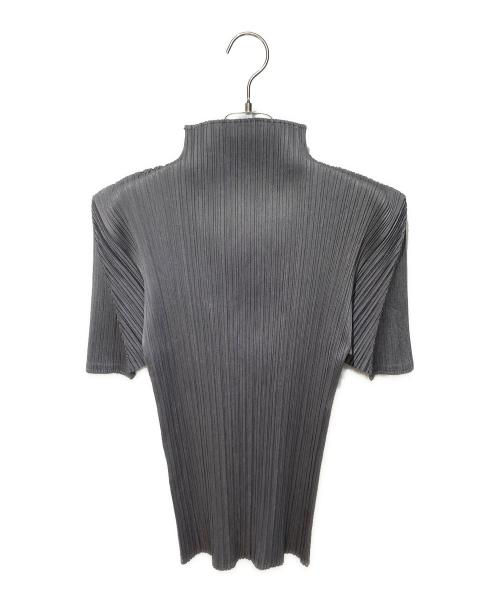 PLEATS PLEASE（プリーツプリーズ）PLEATS PLEASE (プリーツプリーズ) プリーツカットソー グレー サイズ:4の古着・服飾アイテム