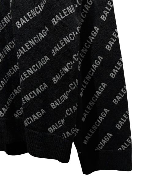 BALENCIAGA（バレンシアガ）BALENCIAGA (バレンシアガ) オールオーバーロゴニット ブラック サイズ:XLの古着・服飾アイテム